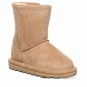 Kids' Bearpaw Elle Toddler Zipper Boots Brown | GYE2869PB