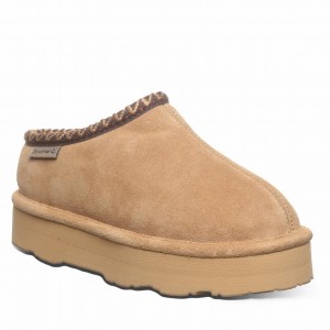 Kids' Bearpaw Martis Youth Slippers Brown | LSP758TB