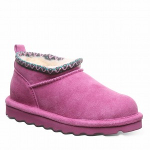 Kids' Bearpaw Super Shorty Deco Youth Boots Purple | UHB648AK