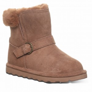 Kids' Bearpaw Tallula Youth Boots Brown | JQZ2968GX