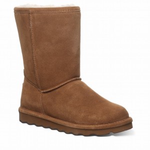 Women Bearpaw Elle Short Wide Boots Brown | NJQ279PP