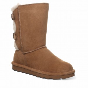 Women Bearpaw Eloise Wide Boots Brown | PEF9898XZ