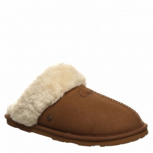 Women Bearpaw Loki Vegan Slippers Brown | VZU2186PW