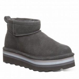 Women Bearpaw Retro Shorty Platform Boots Grey | ECW504PZ