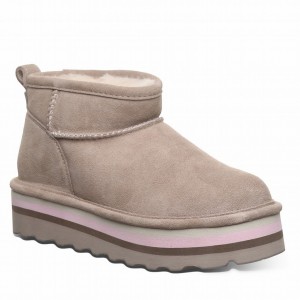 Women Bearpaw Retro Shorty Platform Boots Beige | NUH2748IQ