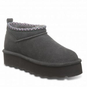 Women Bearpaw Retro Super Shorty Deco Platform Boots Grey | MZK3173SH