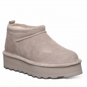 Women Bearpaw Retro Super Shorty Platform Boots Grey | RKS7130TE