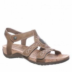 Women Bearpaw Ridley II Sandals Brown | XTI5922UG