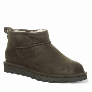 Women Bearpaw Shorty Vegan Boots Green | QKV8074HX