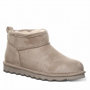 Women Bearpaw Shorty Vegan Boots Grey | QAI1955RX