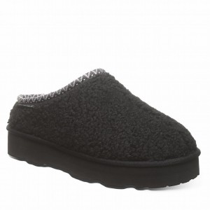 Women Bearpaw Snuggle Martis Slippers Black | FZN7419EU