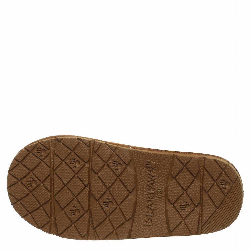 Kids' Bearpaw Loki Youth Slippers Brown | IBO4315QD