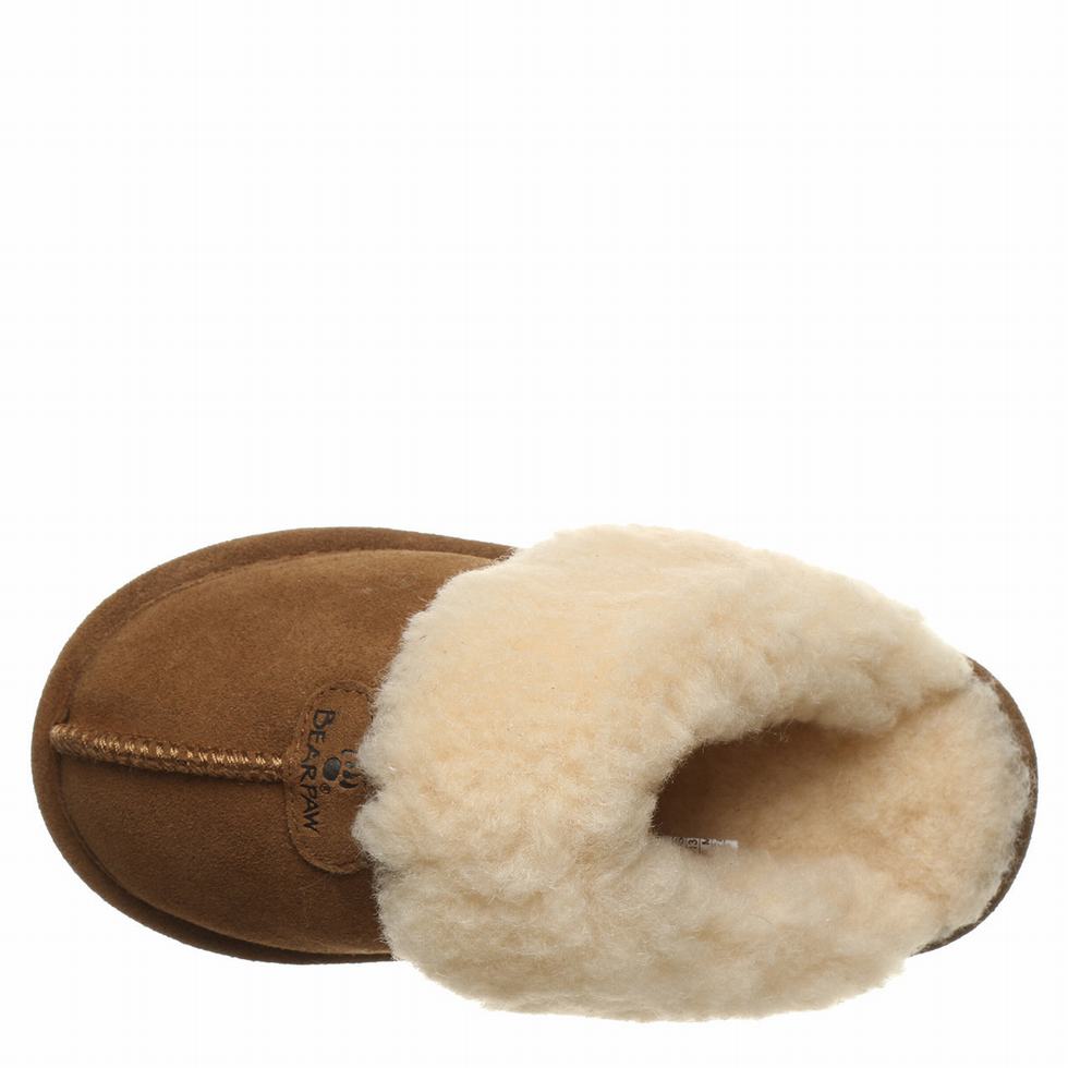 Kids' Bearpaw Loki Youth Slippers Brown | IBO4315QD