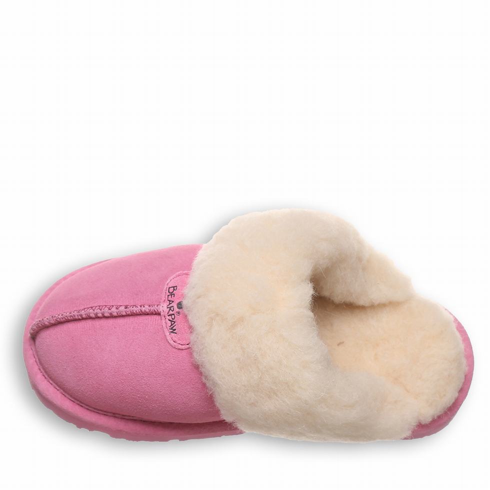 Kids' Bearpaw Loki Youth Slippers Pink | OYE7562WF