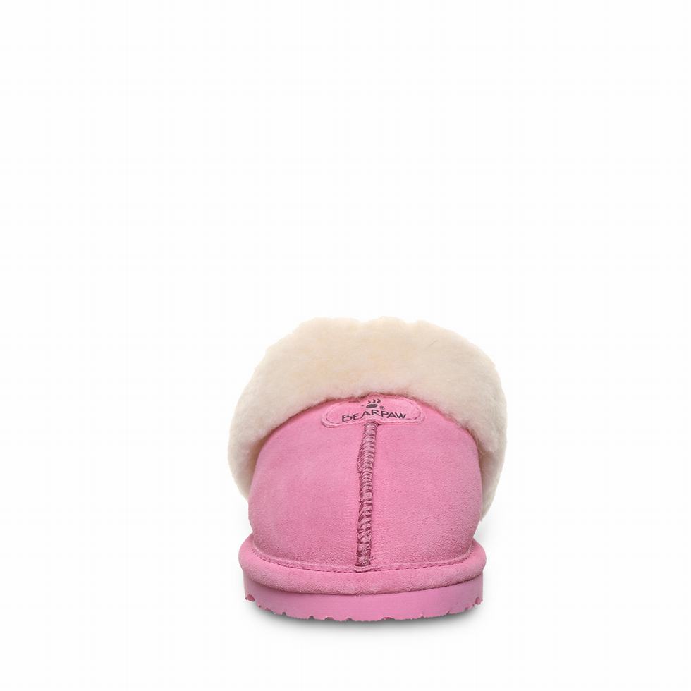 Kids' Bearpaw Loki Youth Slippers Pink | OYE7562WF