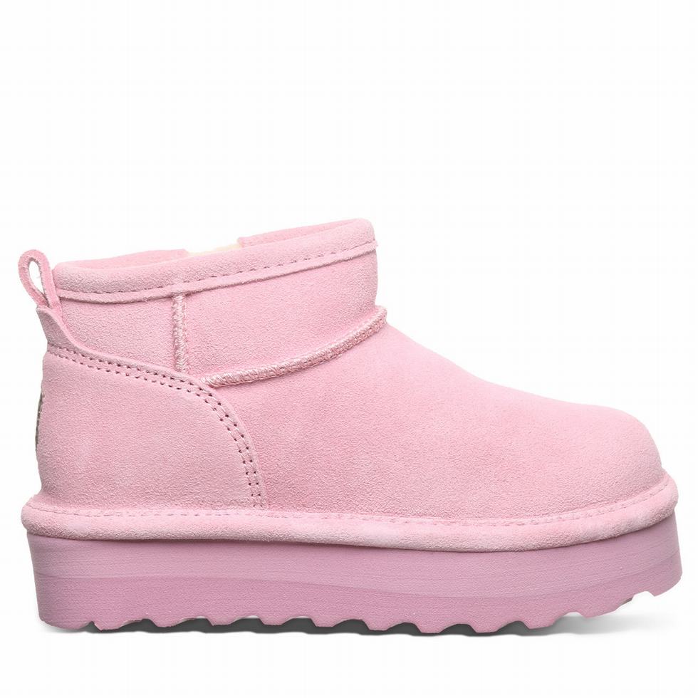 Kids' Bearpaw Retro Shorty Youth Boots Pink | MUS9726QH