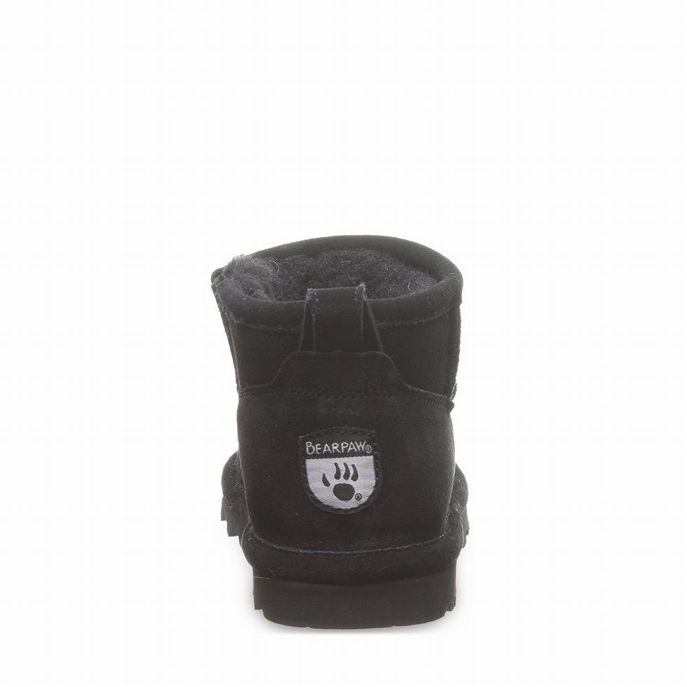 Kids' Bearpaw Shorty Youth Boots Black | BNW9320XY