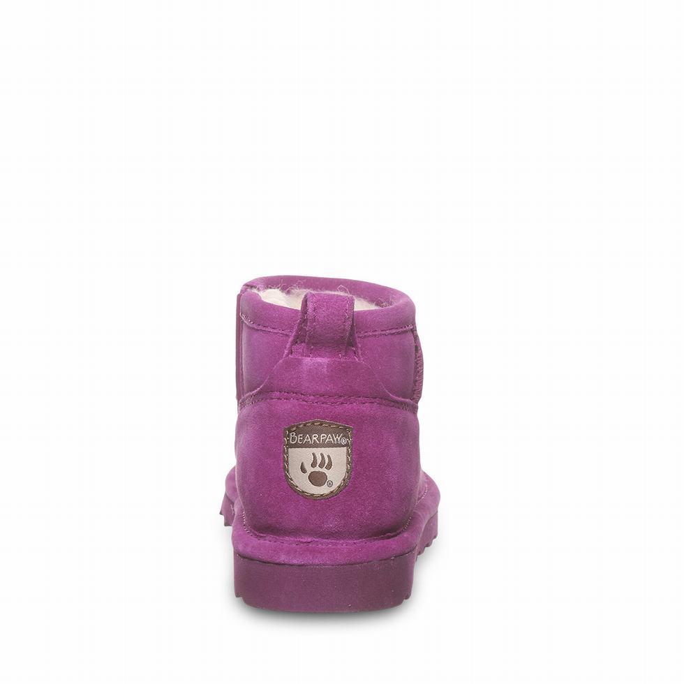 Kids' Bearpaw Shorty Youth Boots Purple | HWZ888AJ