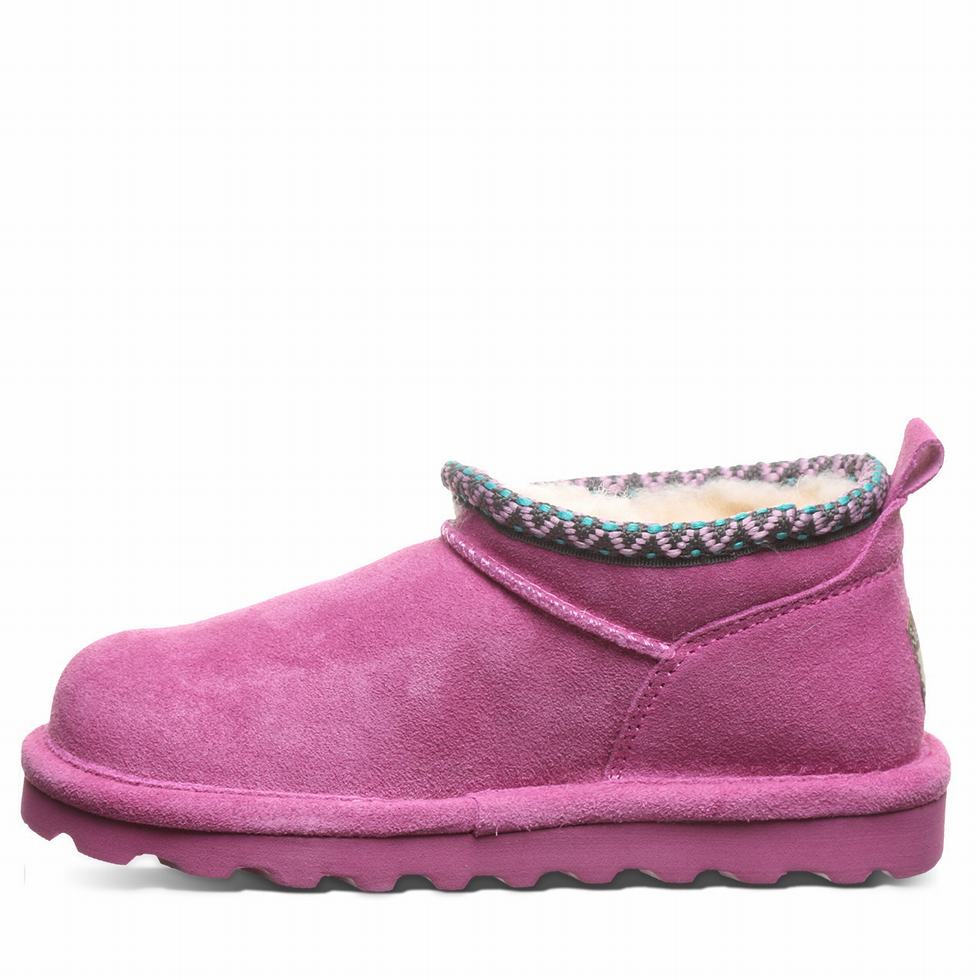 Kids' Bearpaw Super Shorty Deco Youth Boots Purple | UHB648AK