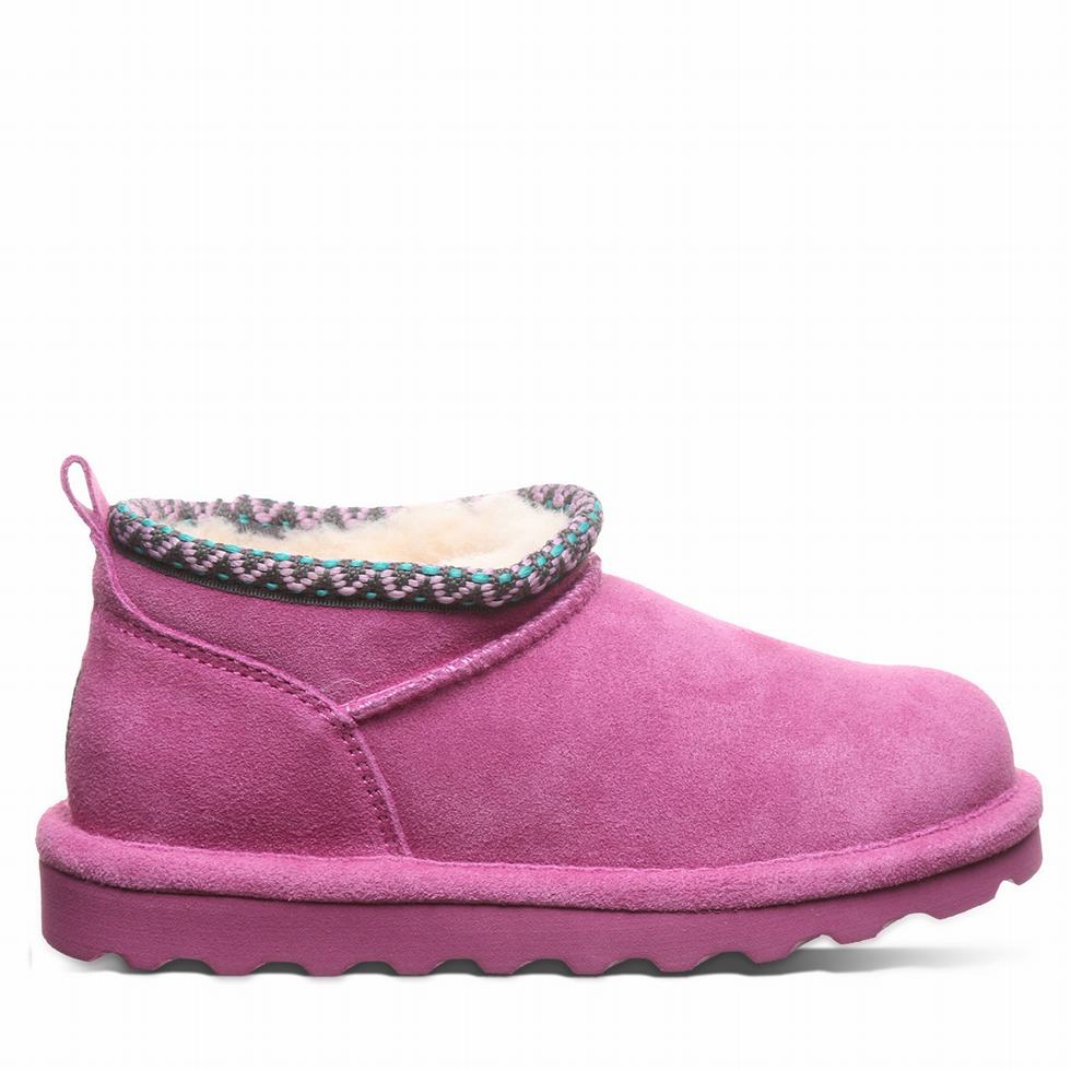 Kids' Bearpaw Super Shorty Deco Youth Boots Purple | UHB648AK