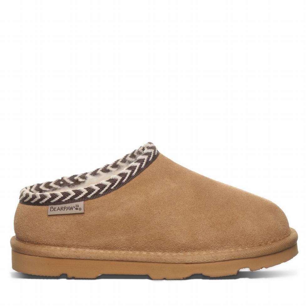 Kids' Bearpaw Tabitha Youth Slippers Brown | BKS559ZZ