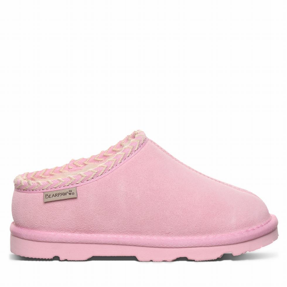 Kids' Bearpaw Tabitha Youth Slippers Pink | RYJ3615WS