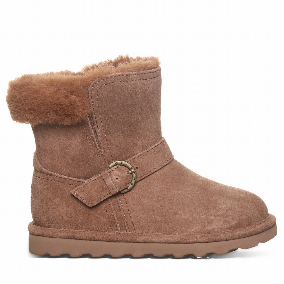 Kids' Bearpaw Tallula Youth Boots Brown | JQZ2968GX