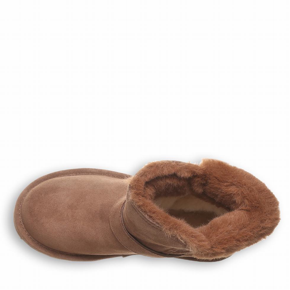 Kids' Bearpaw Tallula Youth Boots Brown | JQZ2968GX