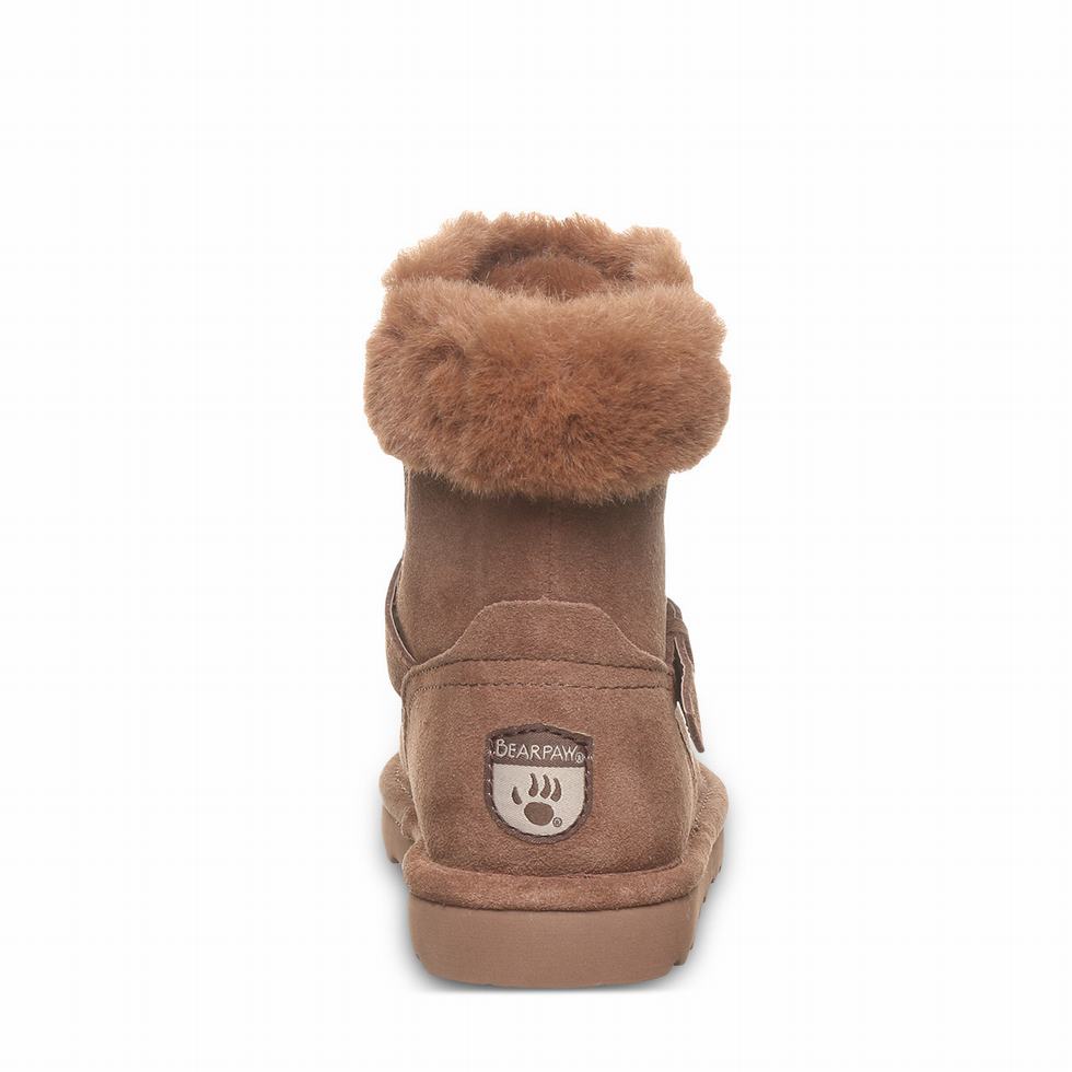 Kids' Bearpaw Tallula Youth Boots Brown | JQZ2968GX