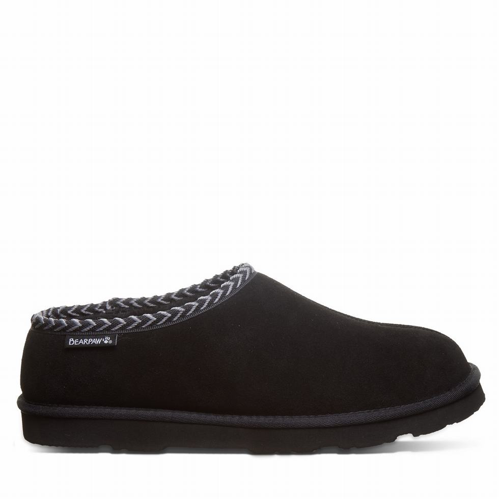 Men Bearpaw Beau Slippers Black | SFS9068JB