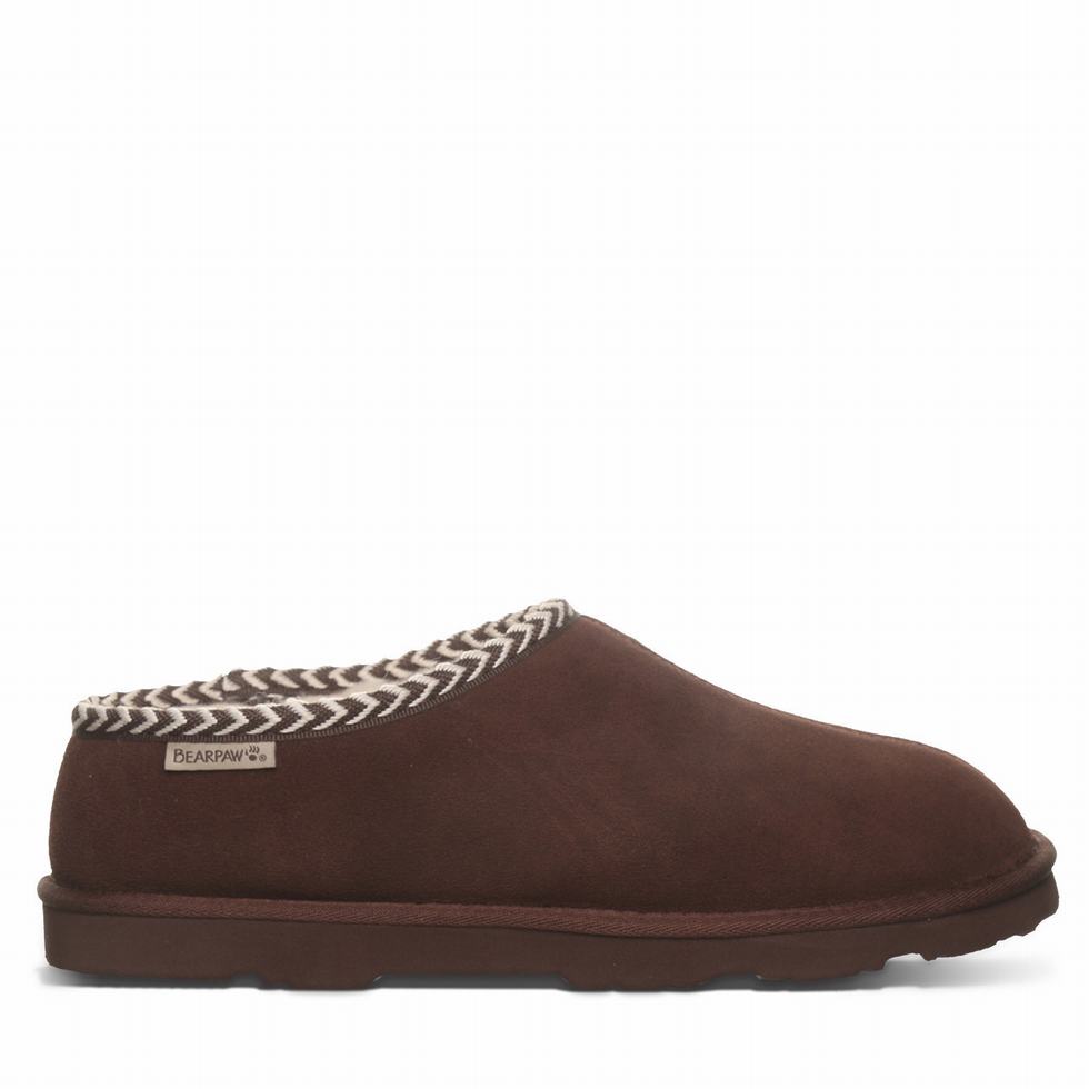 Men Bearpaw Beau Slippers Brown | VTT2132UG