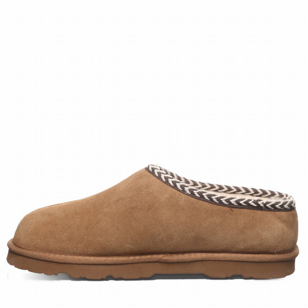 Men Bearpaw Beau Slippers Brown | XIW3492RR