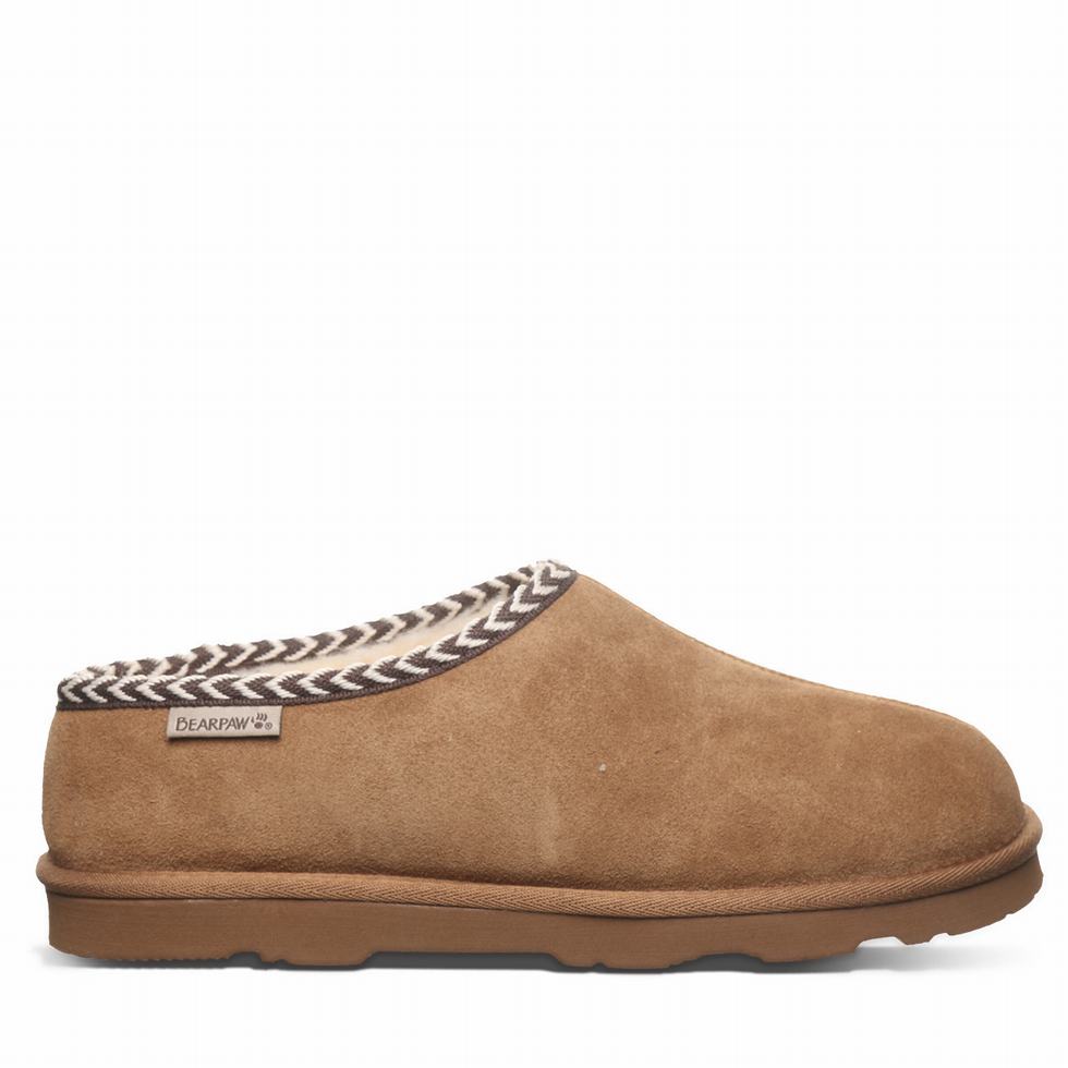 Men Bearpaw Beau Slippers Brown | XIW3492RR