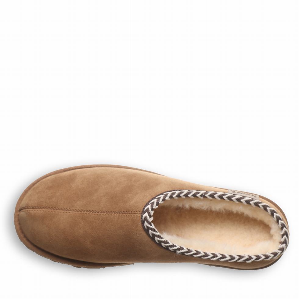 Men Bearpaw Beau Slippers Brown | XIW3492RR