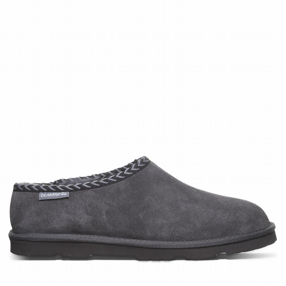 Men Bearpaw Beau Slippers Gray | FRT9252LO