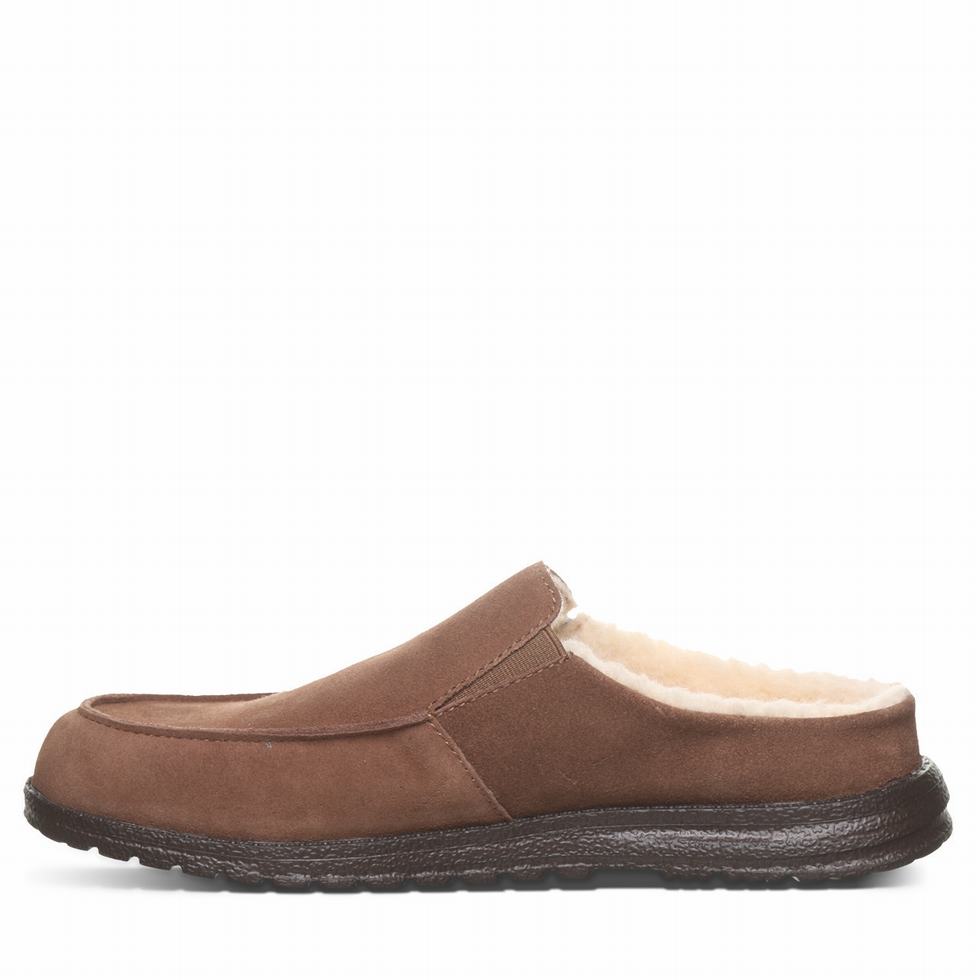 Men Bearpaw Joel Slippers Brown | FWJ95XD