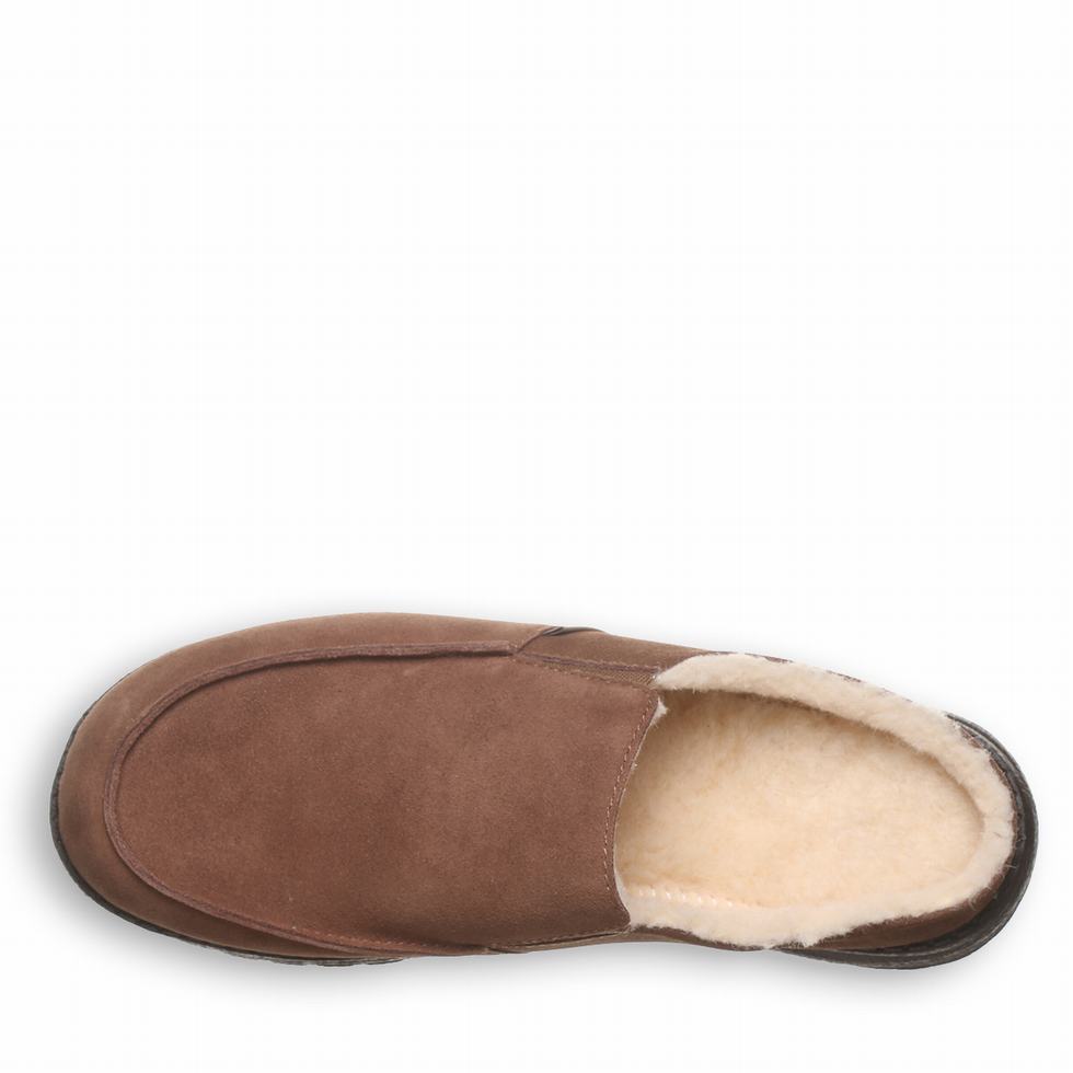 Men Bearpaw Joel Slippers Brown | FWJ95XD