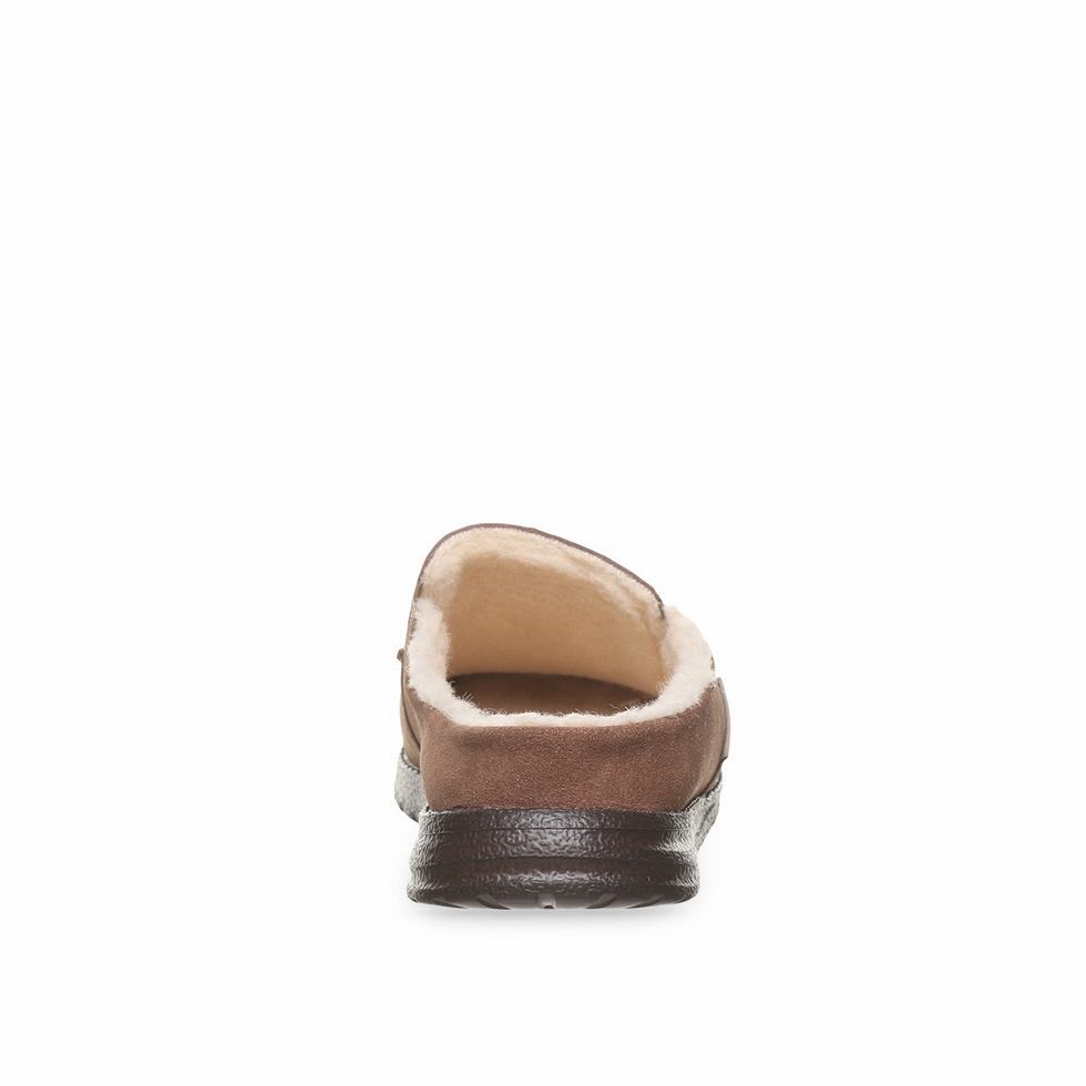 Men Bearpaw Joel Slippers Brown | FWJ95XD