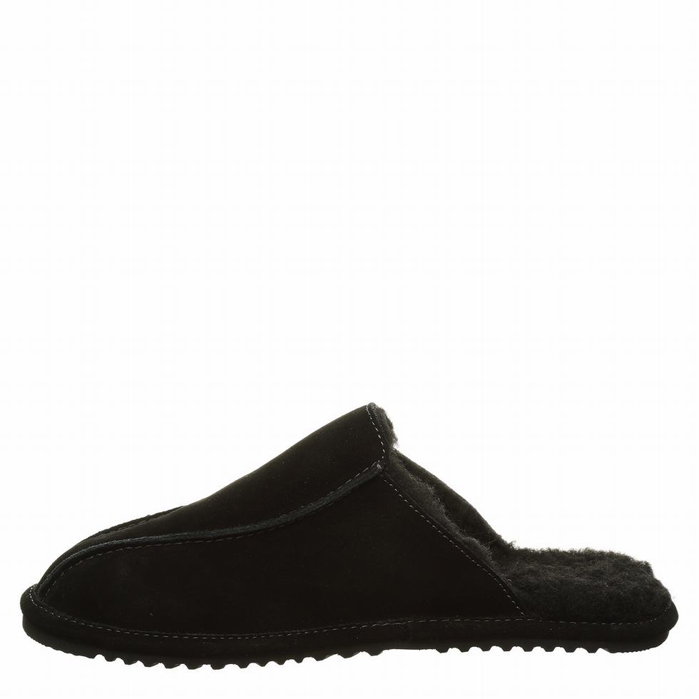 Men Bearpaw Pierre Slippers Black | HIG946JC