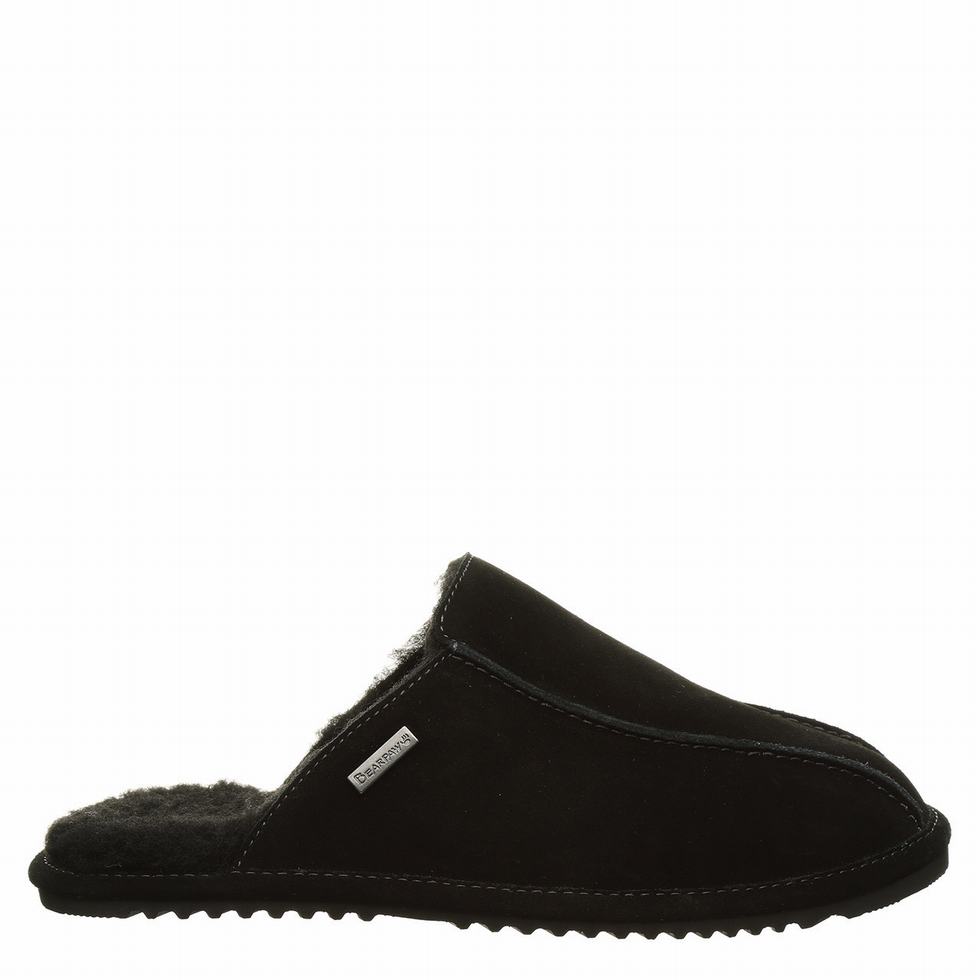 Men Bearpaw Pierre Slippers Black | HIG946JC