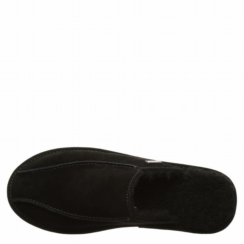 Men Bearpaw Pierre Slippers Black | HIG946JC