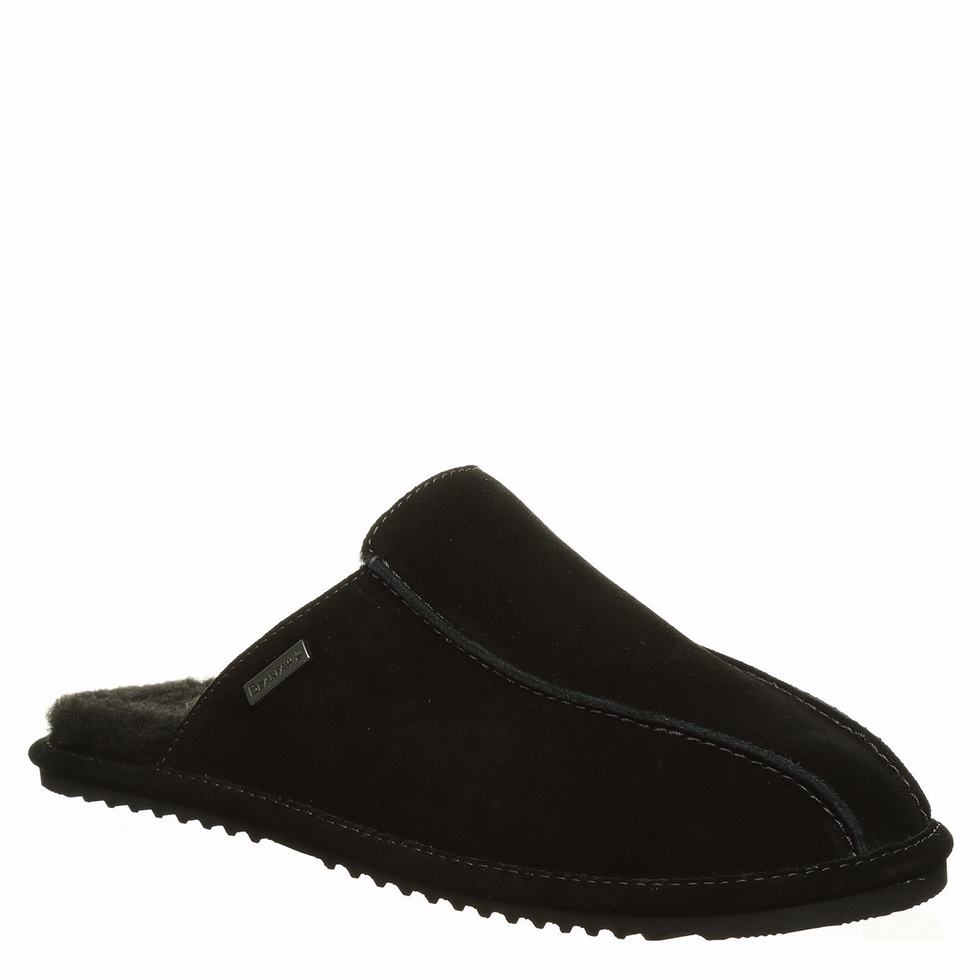 Men Bearpaw Pierre Slippers Black | HIG946JC