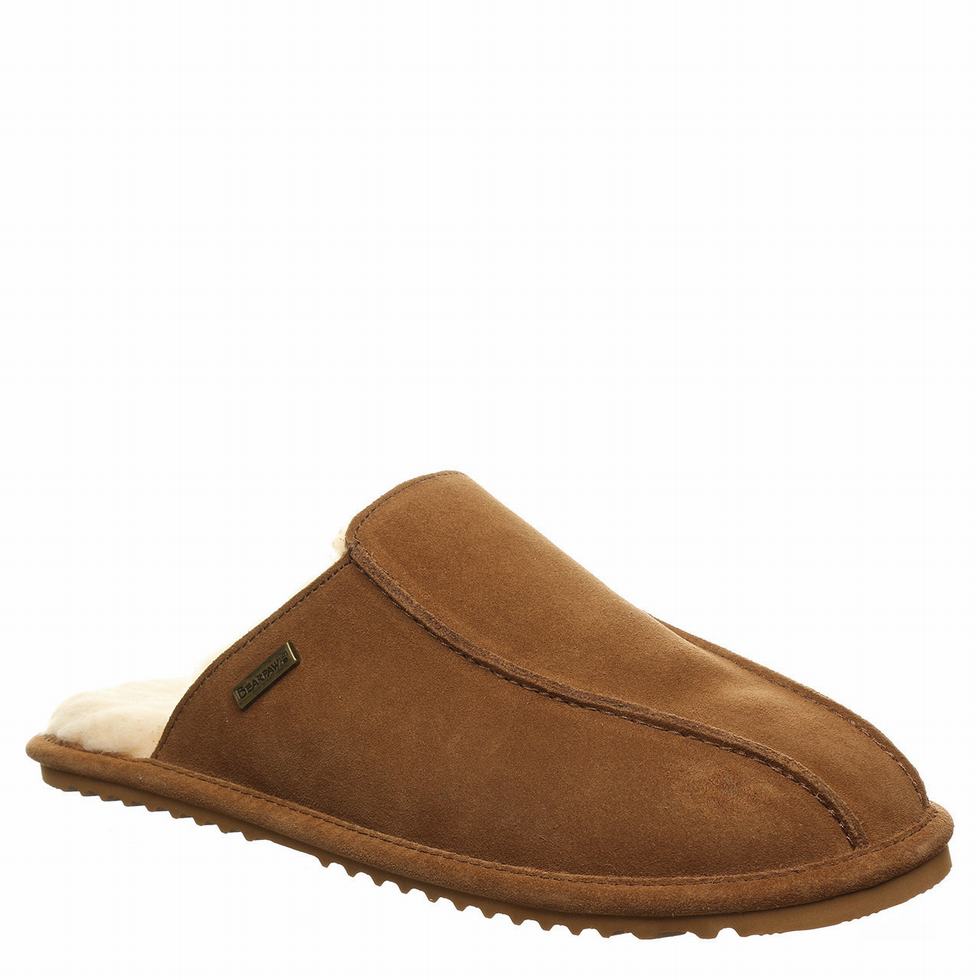 Men Bearpaw Pierre Slippers Brown | DRE2110ZG