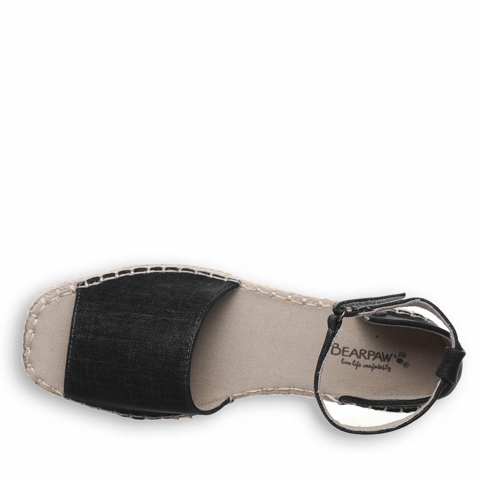 Women Bearpaw Affogato Sandals Black | WLA2042XI