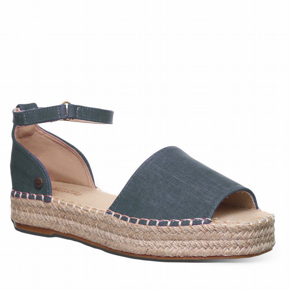 Women Bearpaw Affogato Sandals Blue | AIB7021II