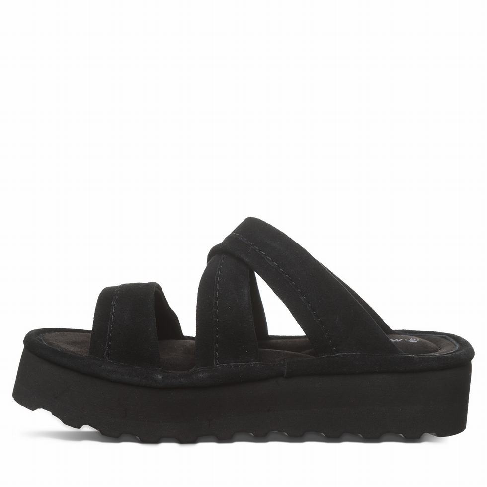 Women Bearpaw Altitude Sandals Black | WAT5314DD