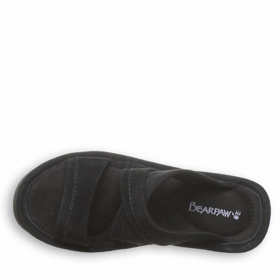 Women Bearpaw Altitude Sandals Black | WAT5314DD