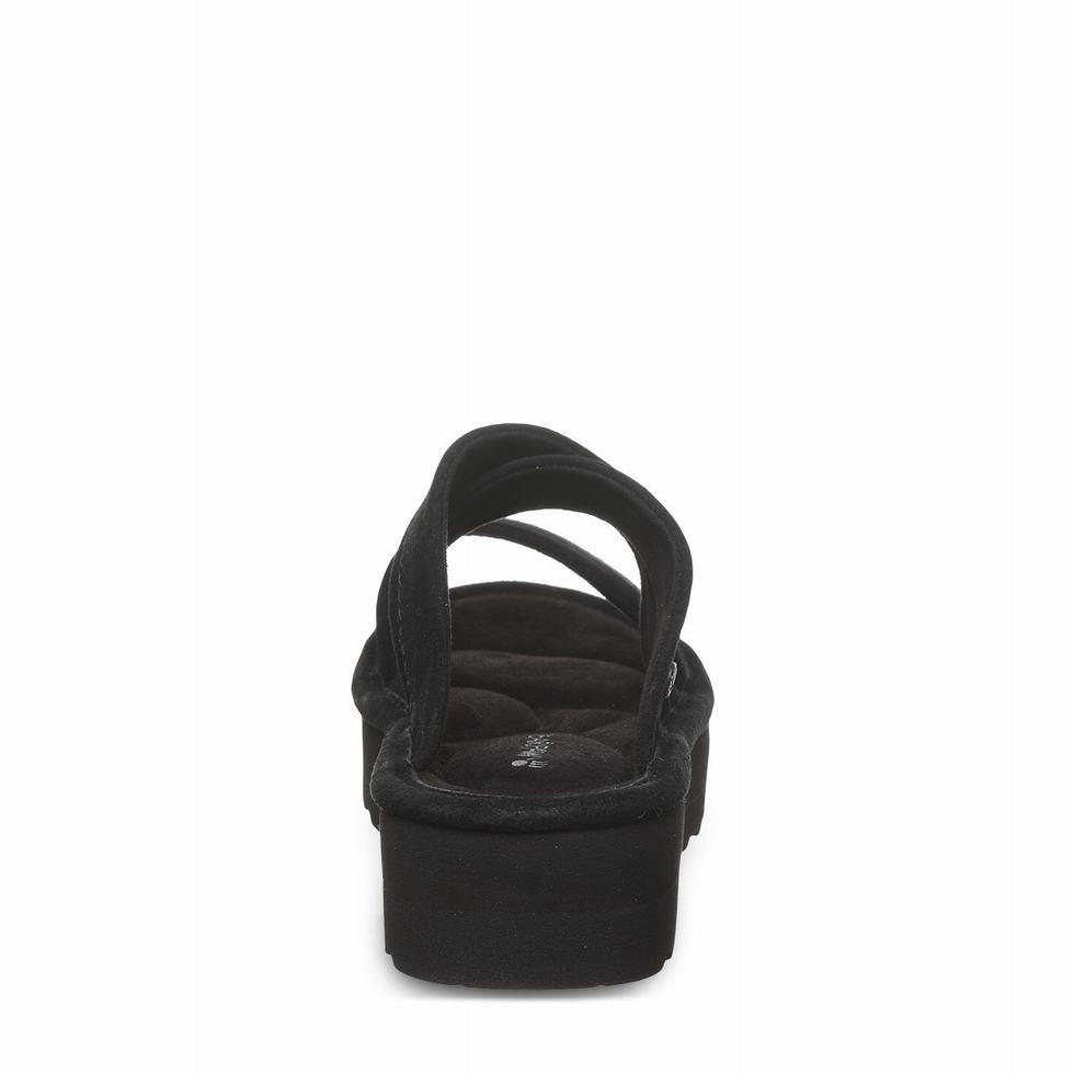 Women Bearpaw Altitude Sandals Black | WAT5314DD