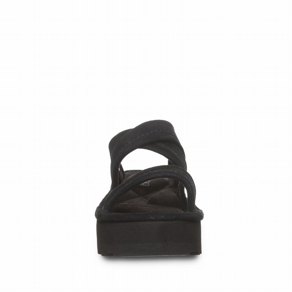 Women Bearpaw Altitude Sandals Black | WAT5314DD