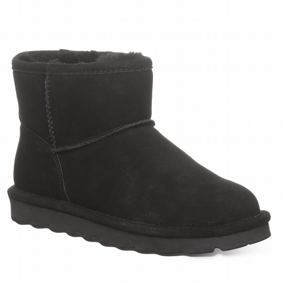 Women Bearpaw Alyssa Wide Boots Black | YYJ7741QB